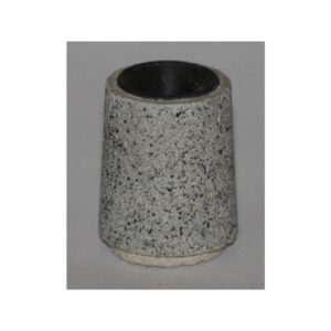 Prullenbak beton grijs met stenen bekleding