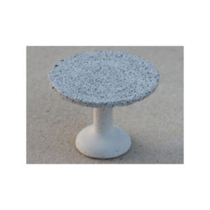 Ronde beton tafel witte voet