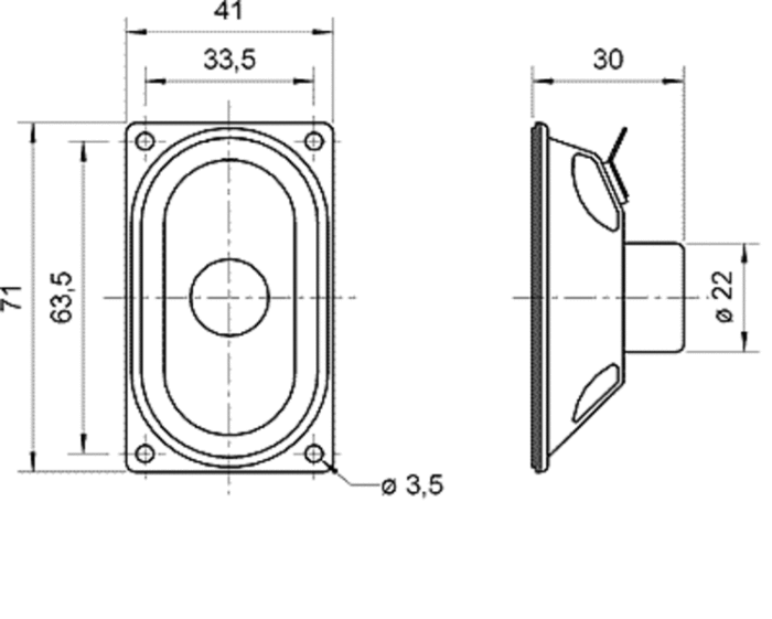 ESU 50336 Luidspreker v. LokSoundXL 30 x 70 mm. Visaton - Afbeelding 2