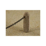 Miniaturbeton 02-063-081 G Granieten paaltjes rood met ketting - Afbeelding 2