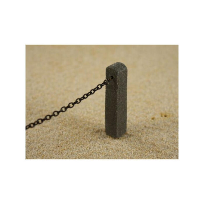 Miniaturbeton 02-068-011 G Vierkante paal met ronde bovenkant met ketting verleng set 50 cm - Afbeelding 2