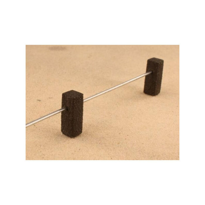 Miniaturbeton 02-082-011 G Laag hekwerk gemaakt met ronde reling en basalt palen - Afbeelding 4