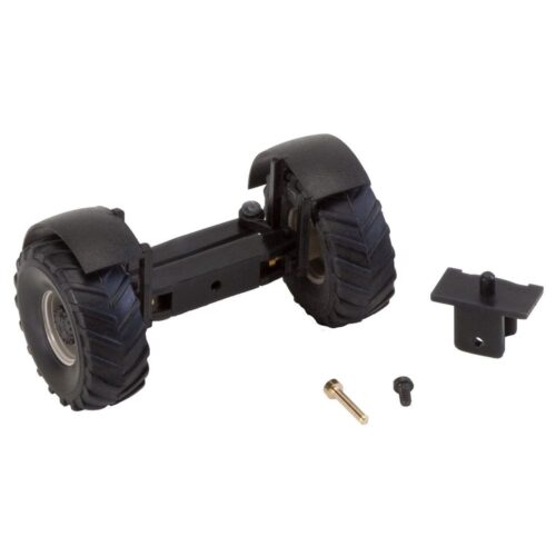 Front axle, completely assembled for tractors (with wheels)