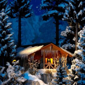 Busch 1085 winter cottage