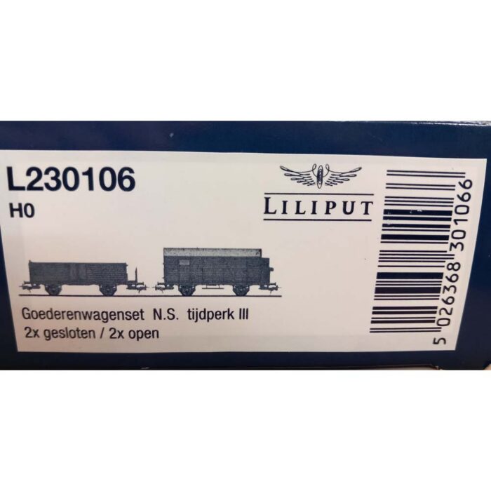 Liliput L230106 NS goederenwagenset 4-delig tijdperk III - Afbeelding 7